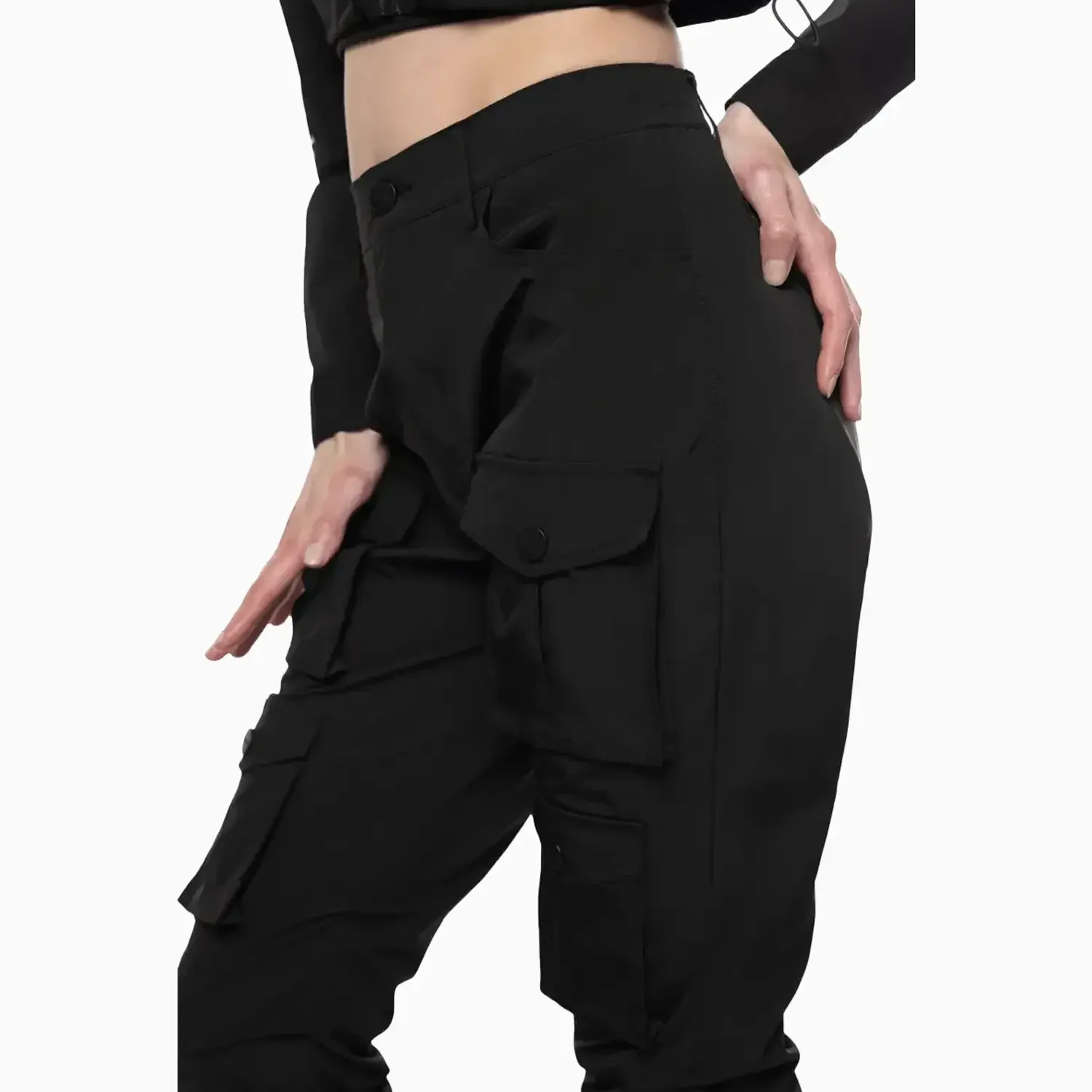 Women's Multi Pocket Nylon Stack Pant - Image 5