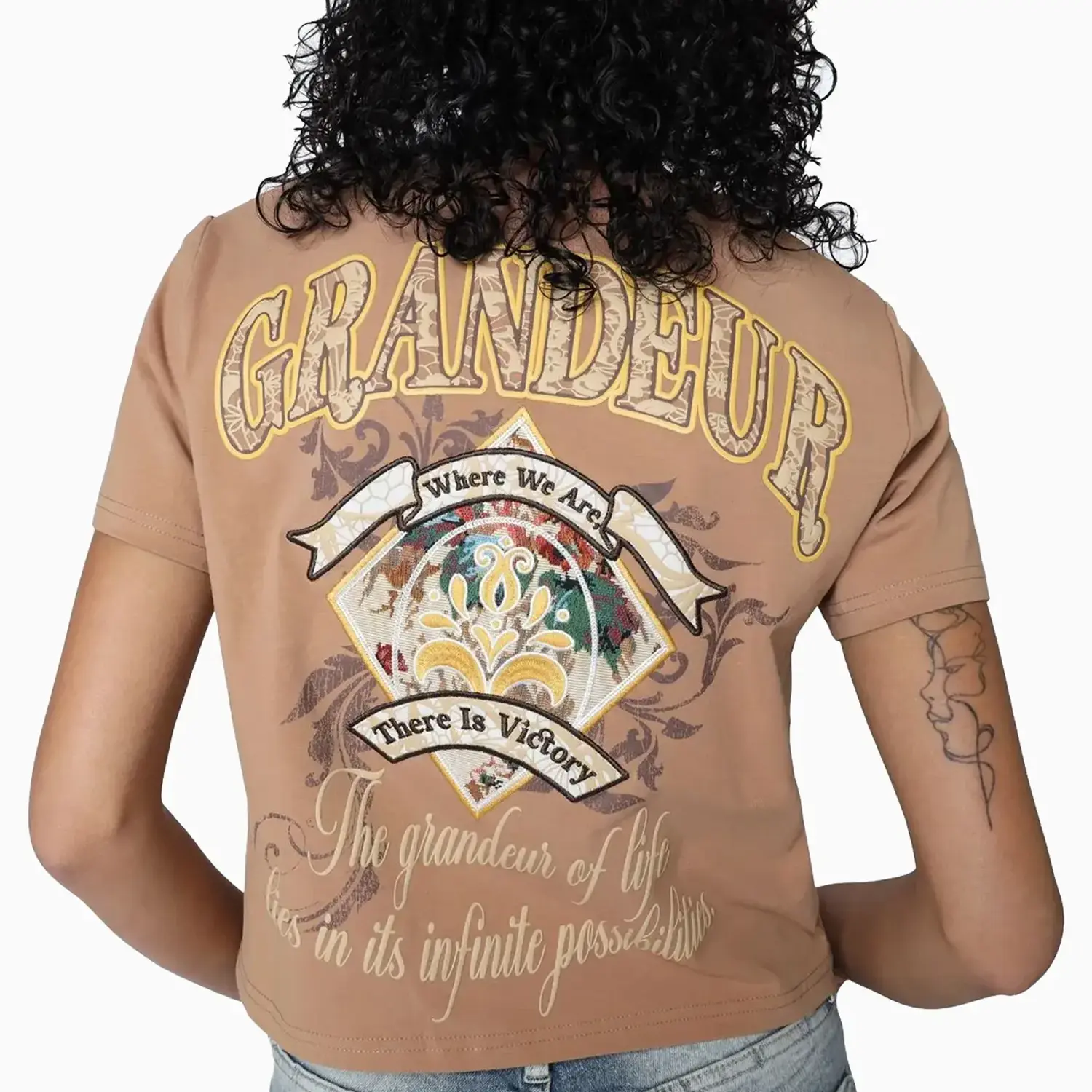 Women's Regular Fit Patch T-Shirt - Image 7