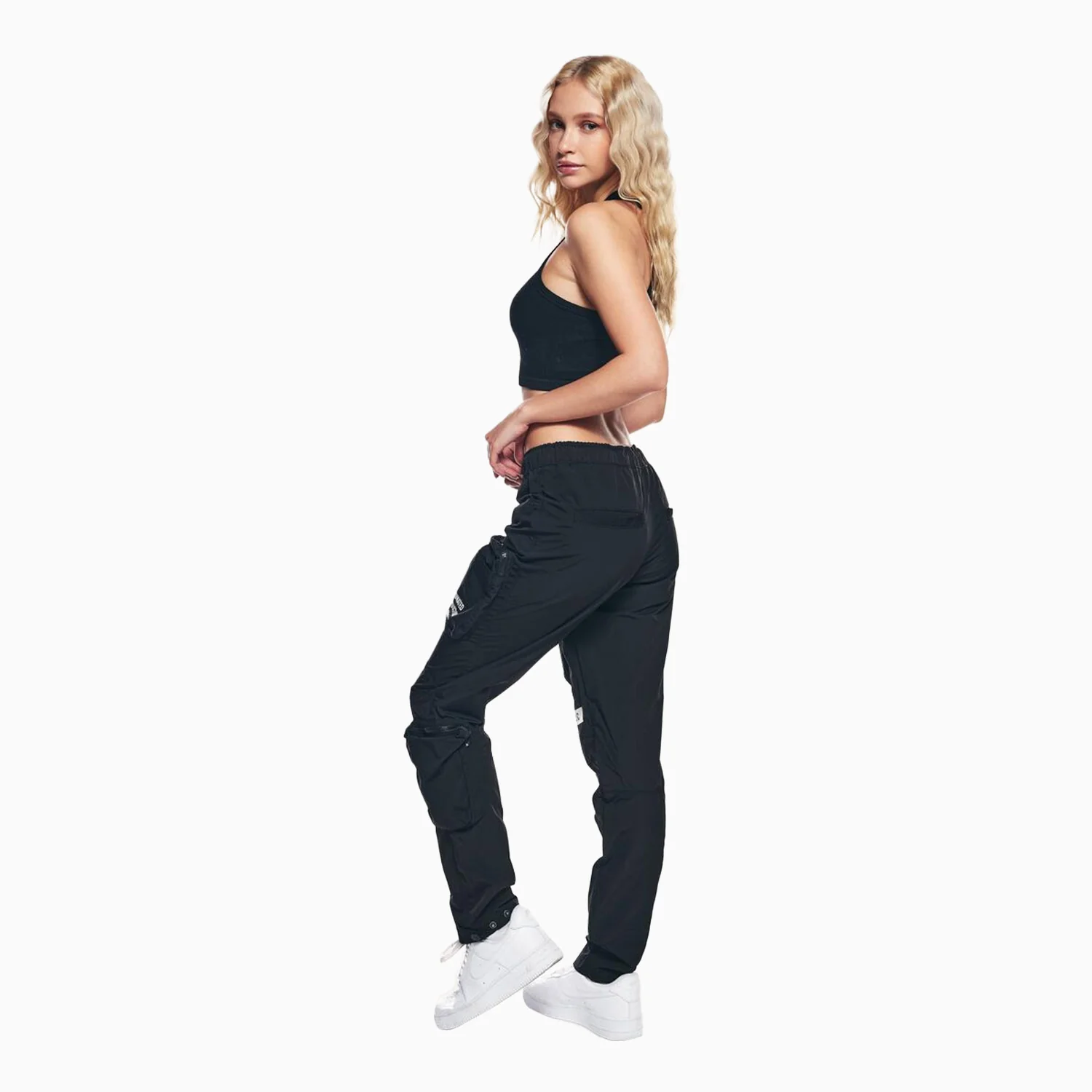 Women's Utility Graphic Cropped Windbreaker Outfit - Image 9