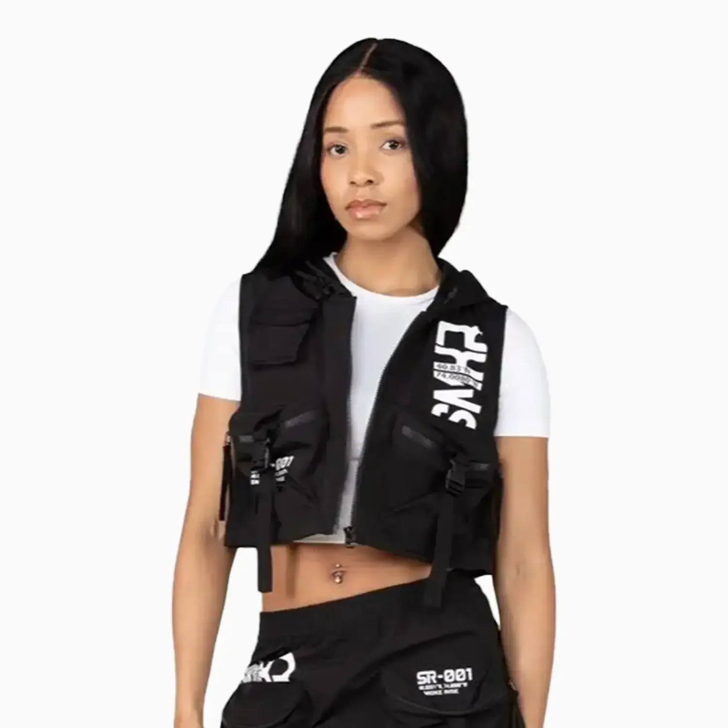 Women's Utility Windbreaker Nylon Printed Outfit