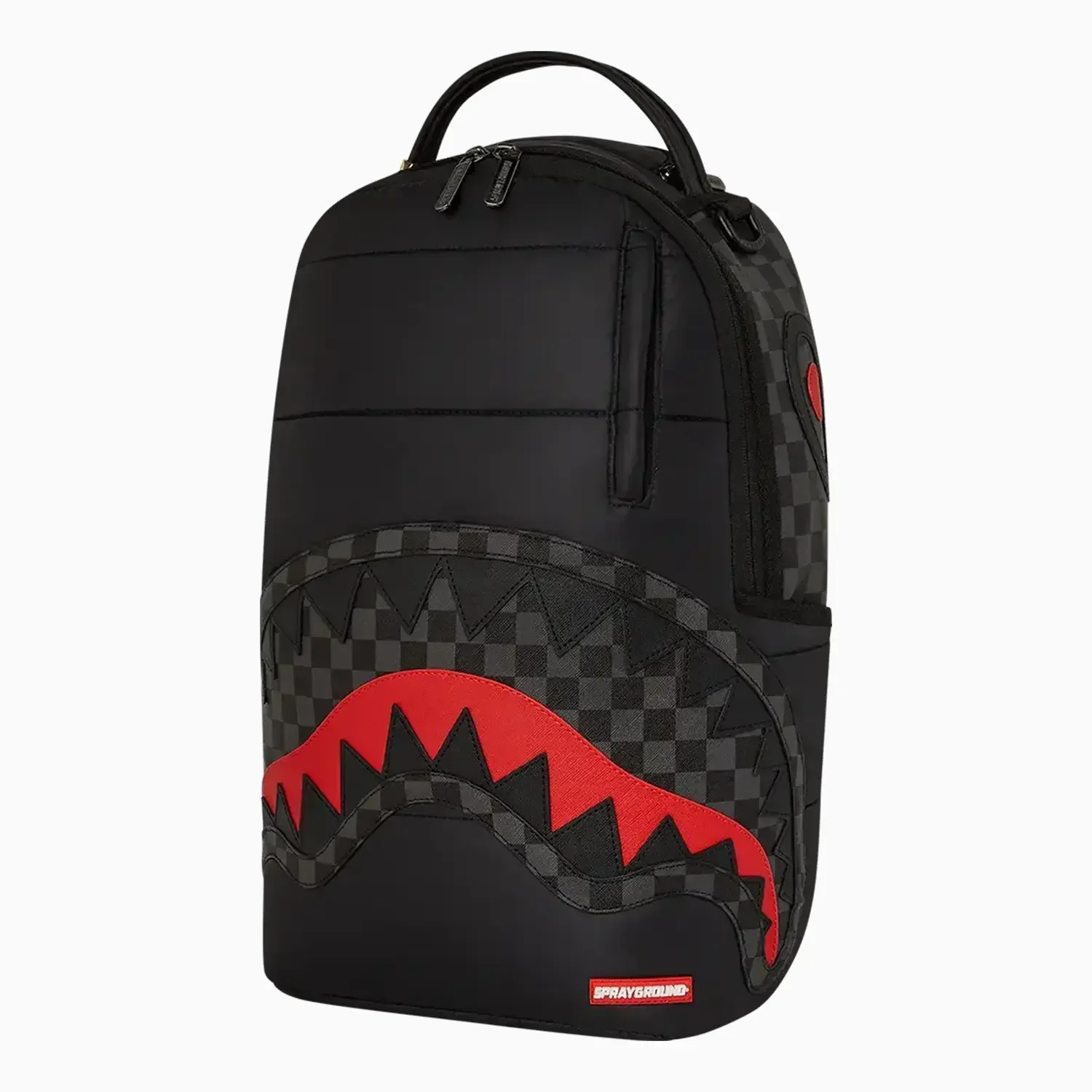 Black Puffer Check Backpack - Image 5