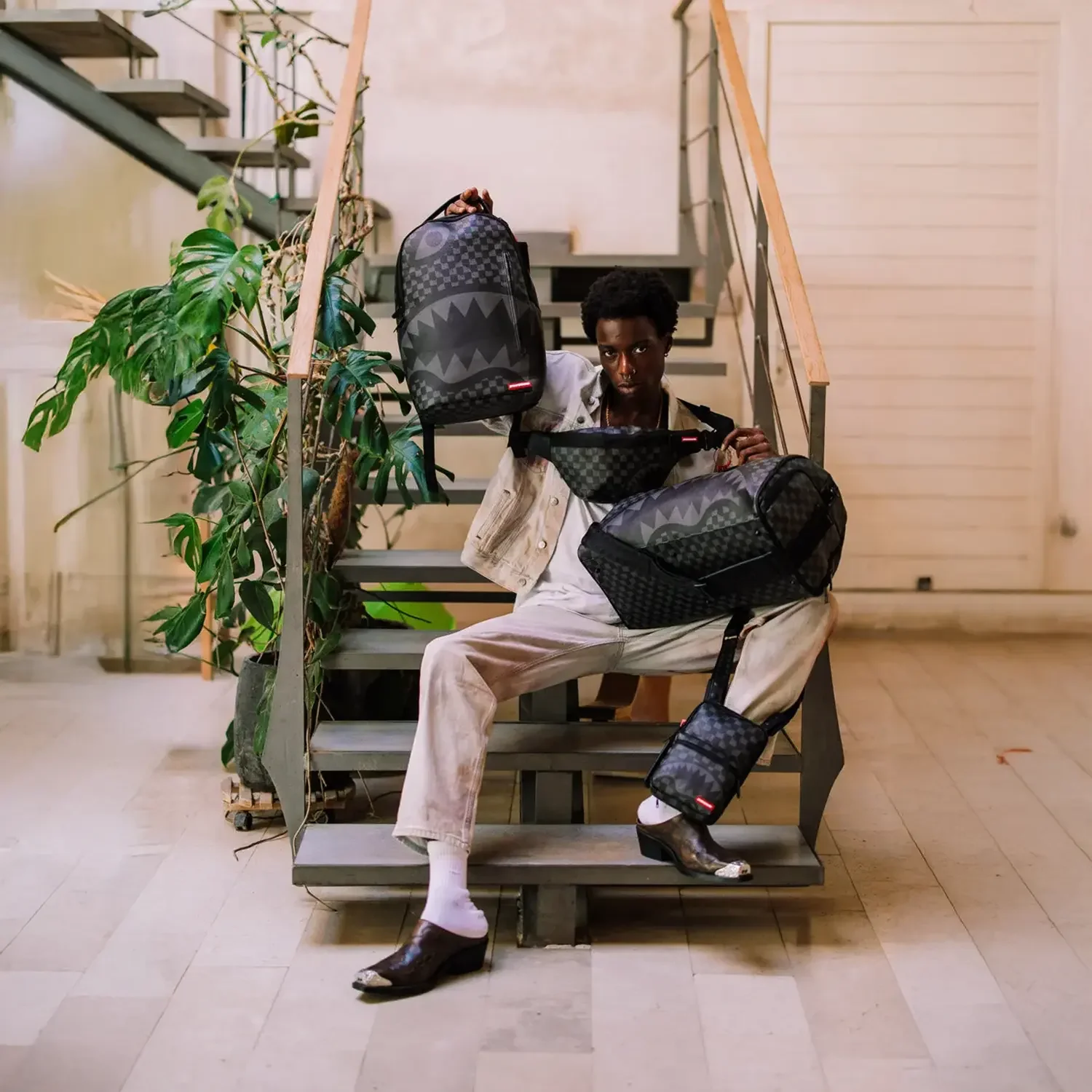 Hangover Drip Check Backpack - Image 4