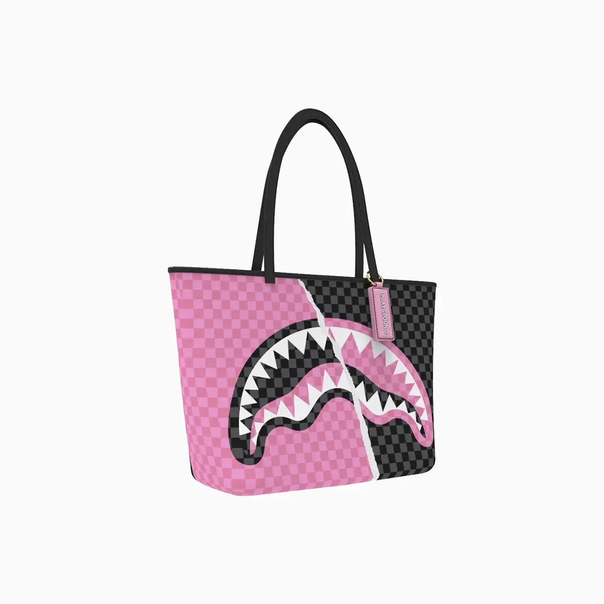 Pink And Black Tear Sip Tote Bag - Image 2