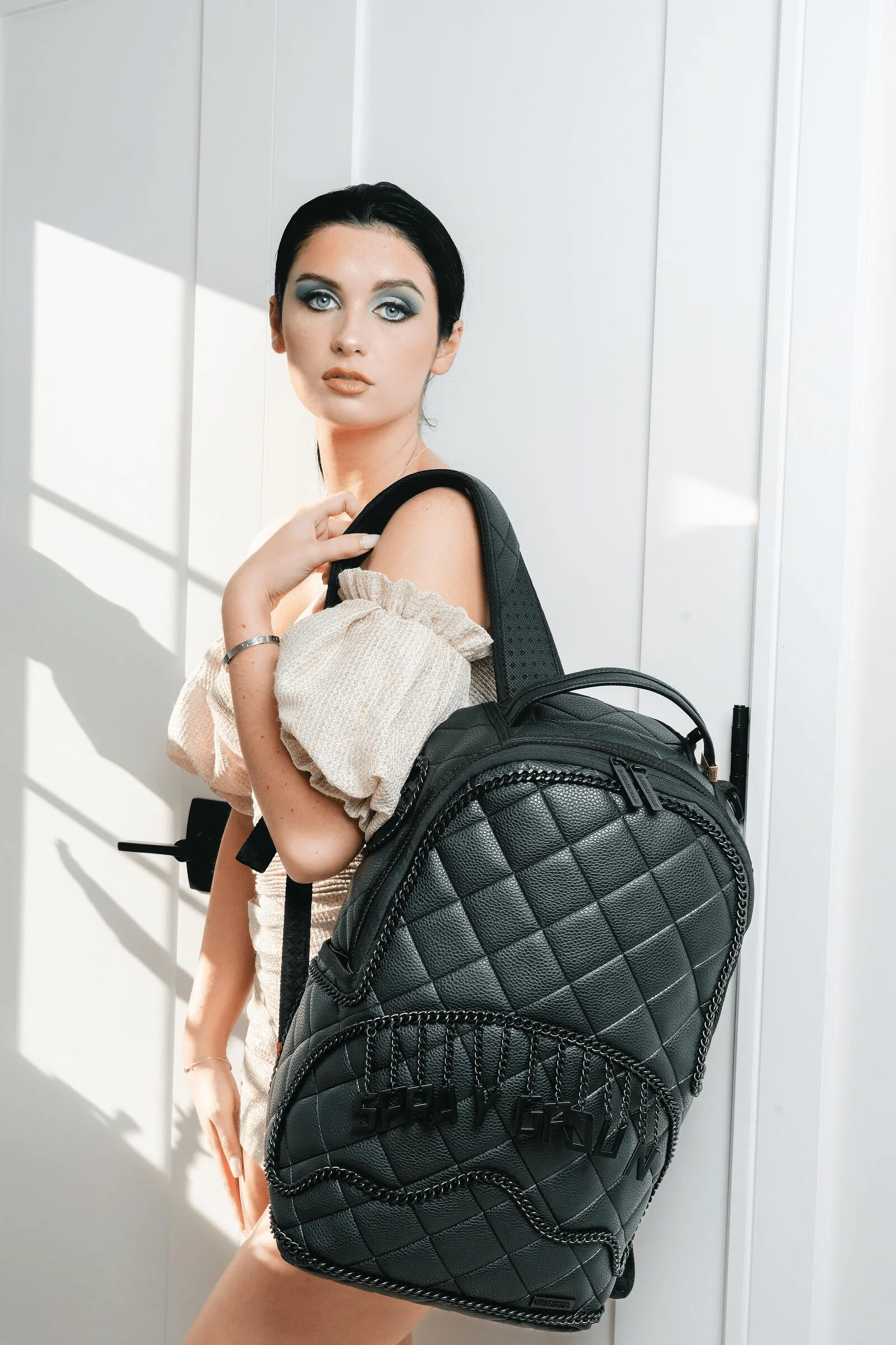 Quilted Logo Backpack - Image 4