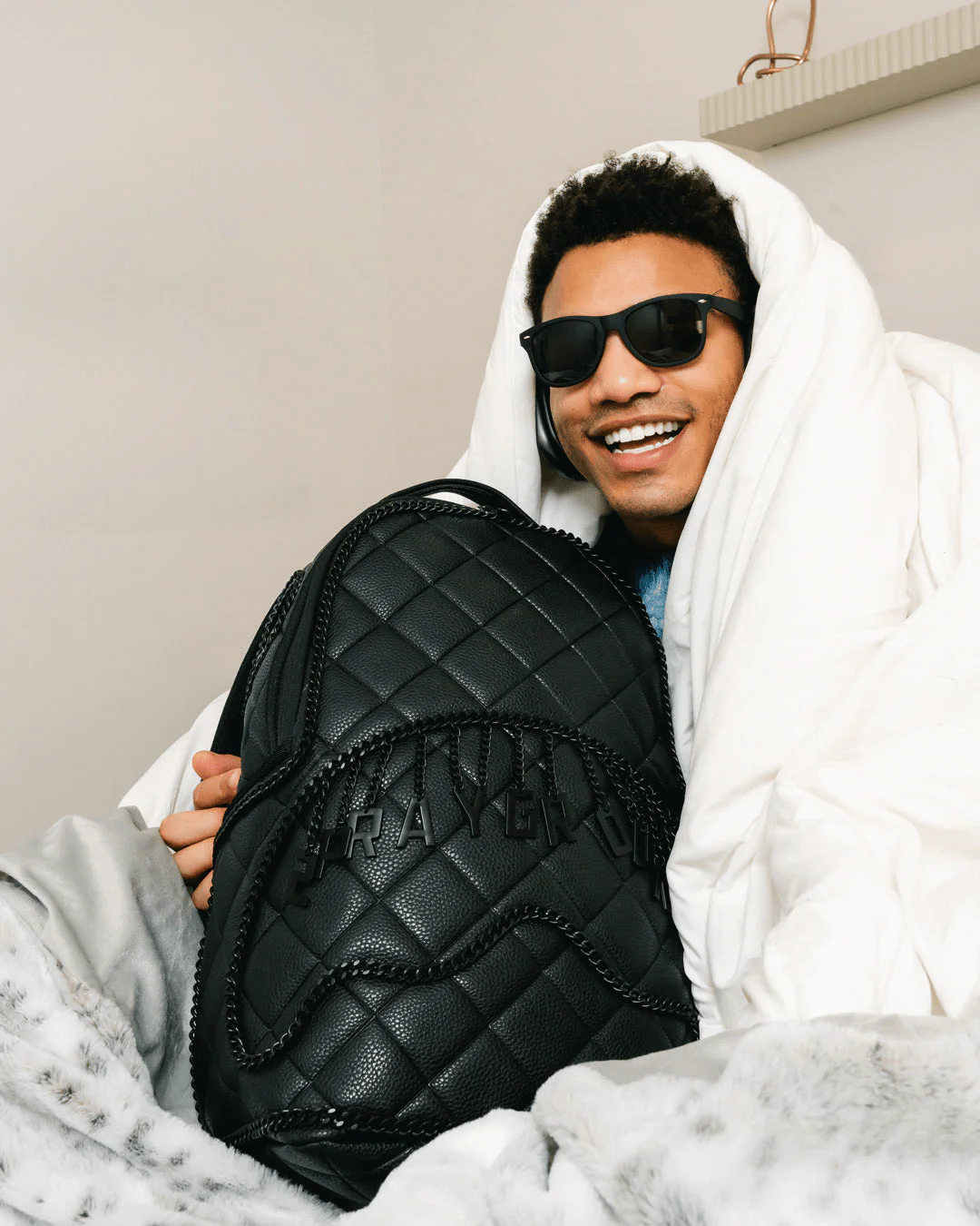 Quilted Logo Backpack - Image 8