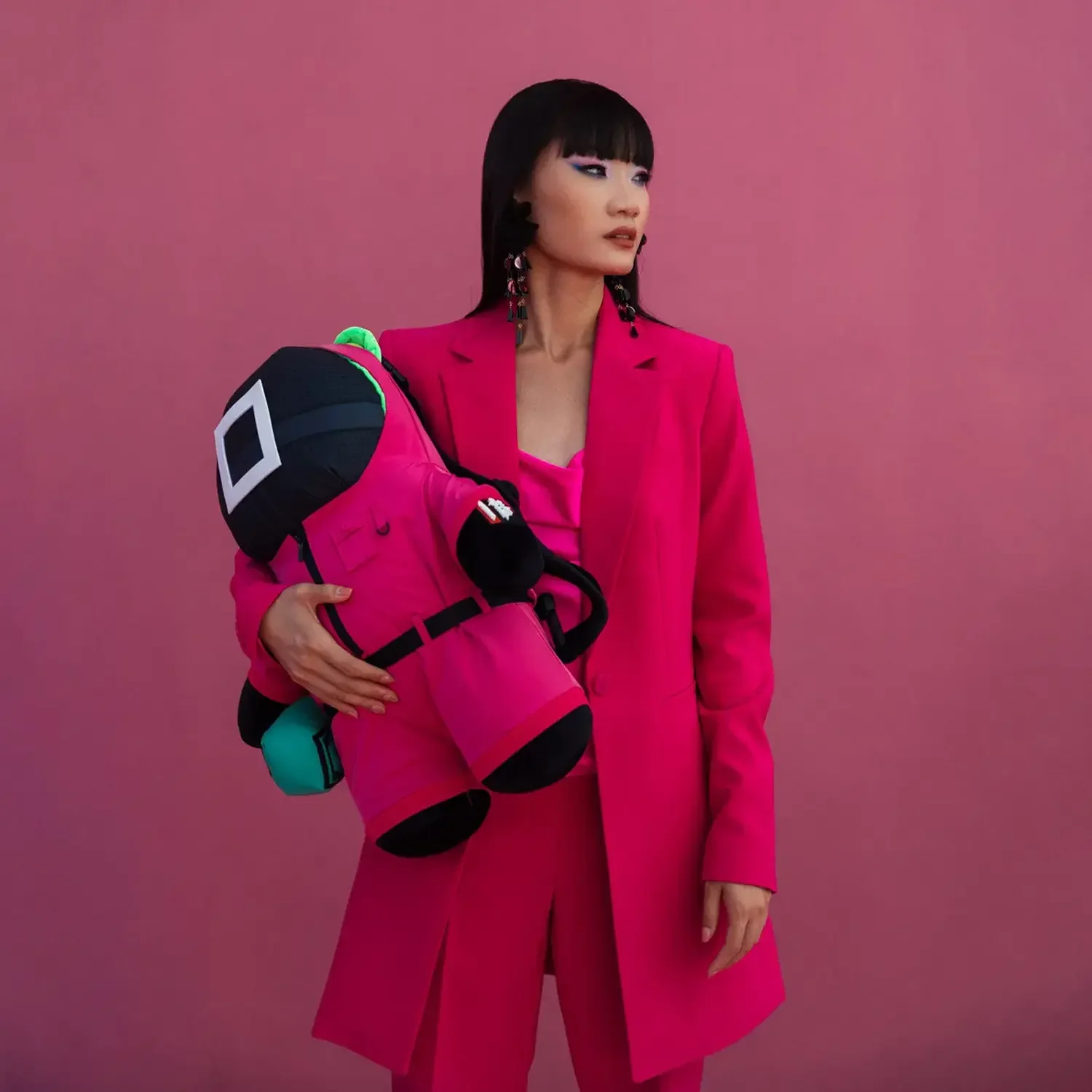 Squid Game Pink Soldier Bear Backpack - Image 2