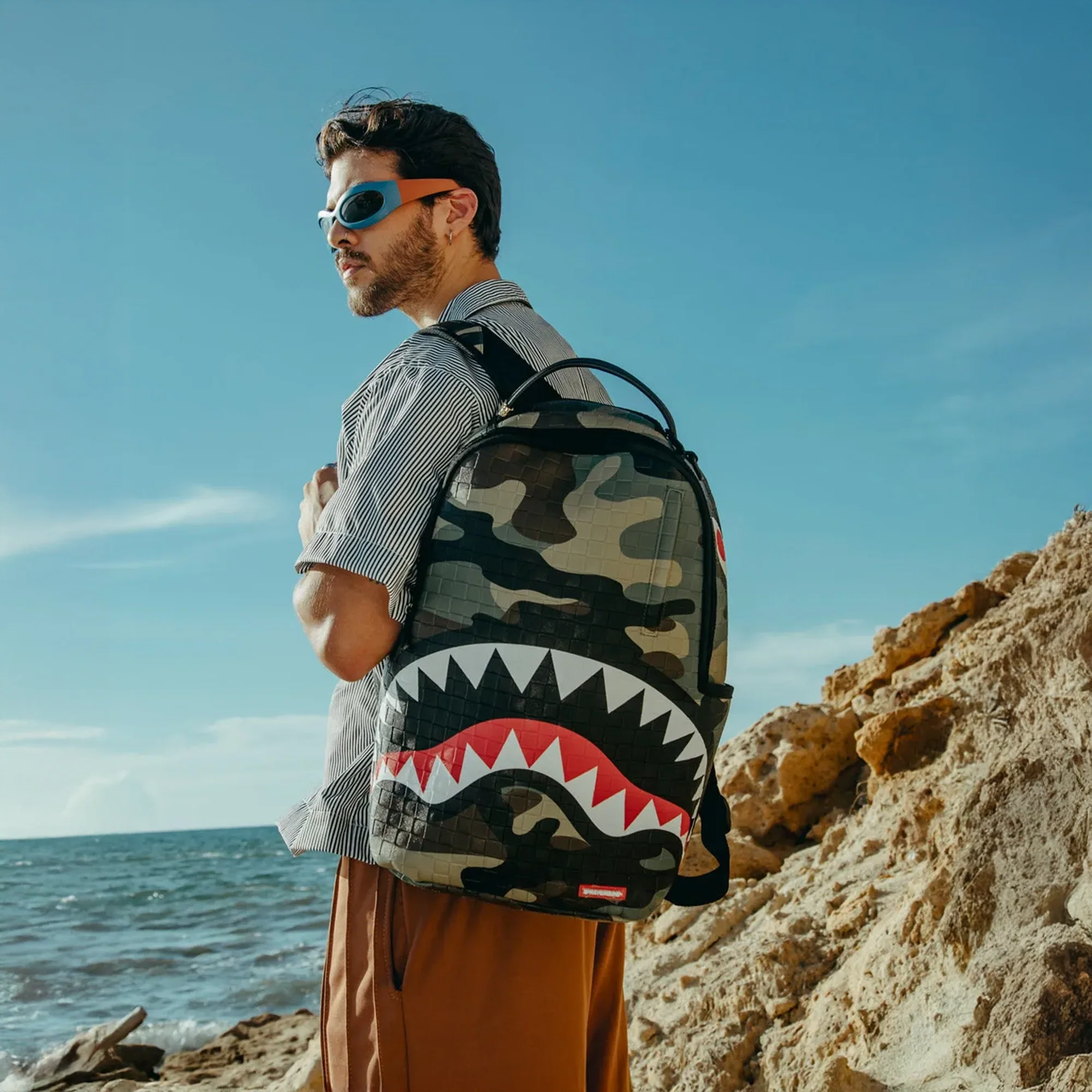 Woodland Camo Check Backpack - Image 2