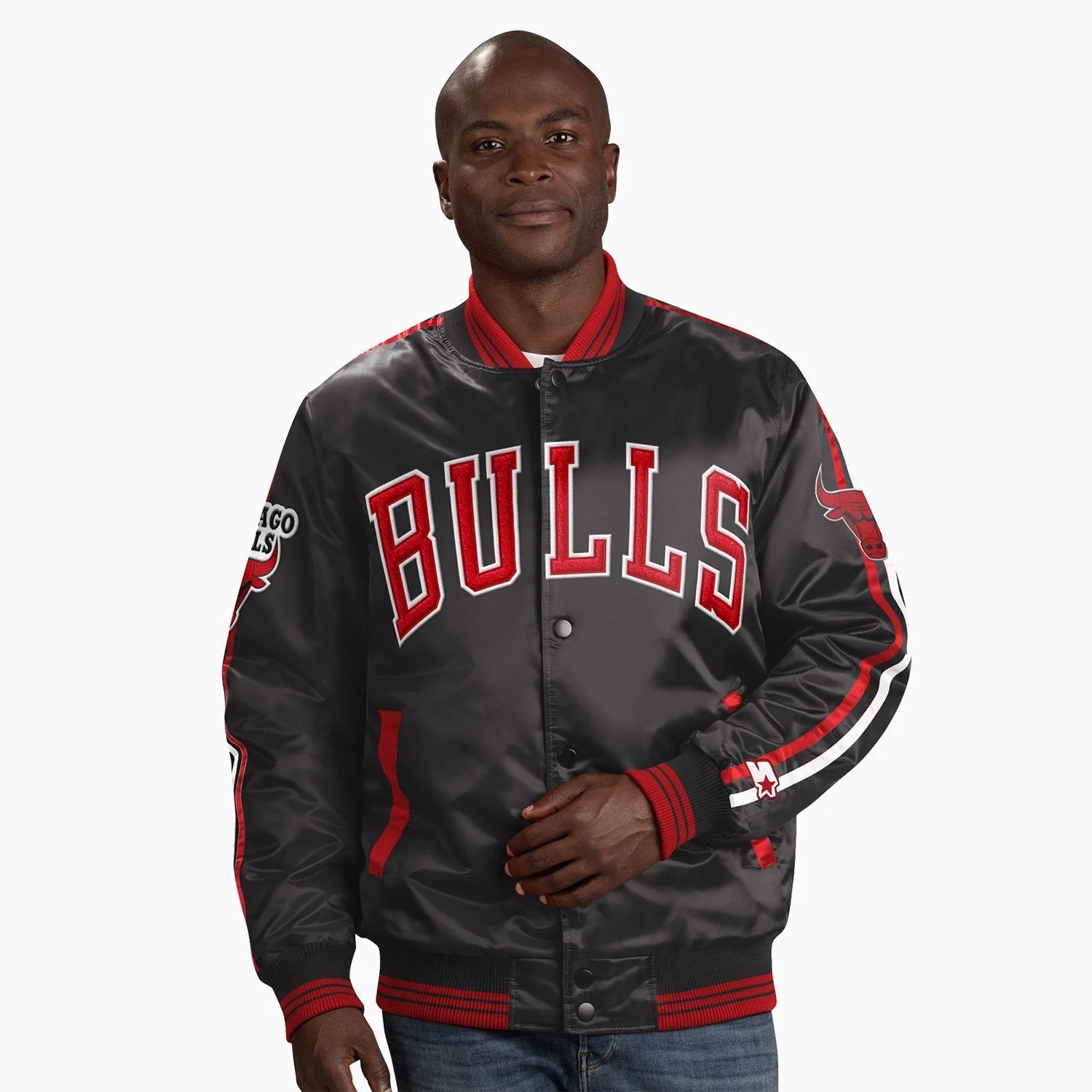 Men's Chicago Bulls NBA Varsity Satin Jacket