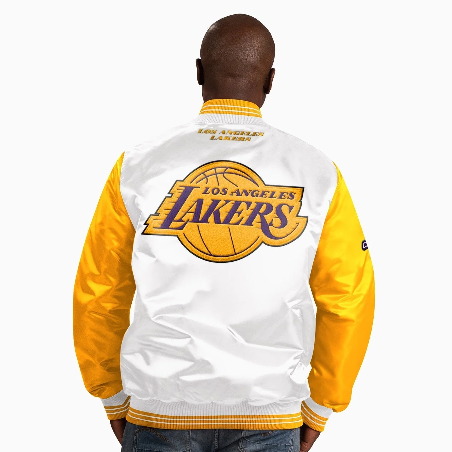 Men's Los Angeles Lakers NBA Varsity Satin Jacket - Image 2