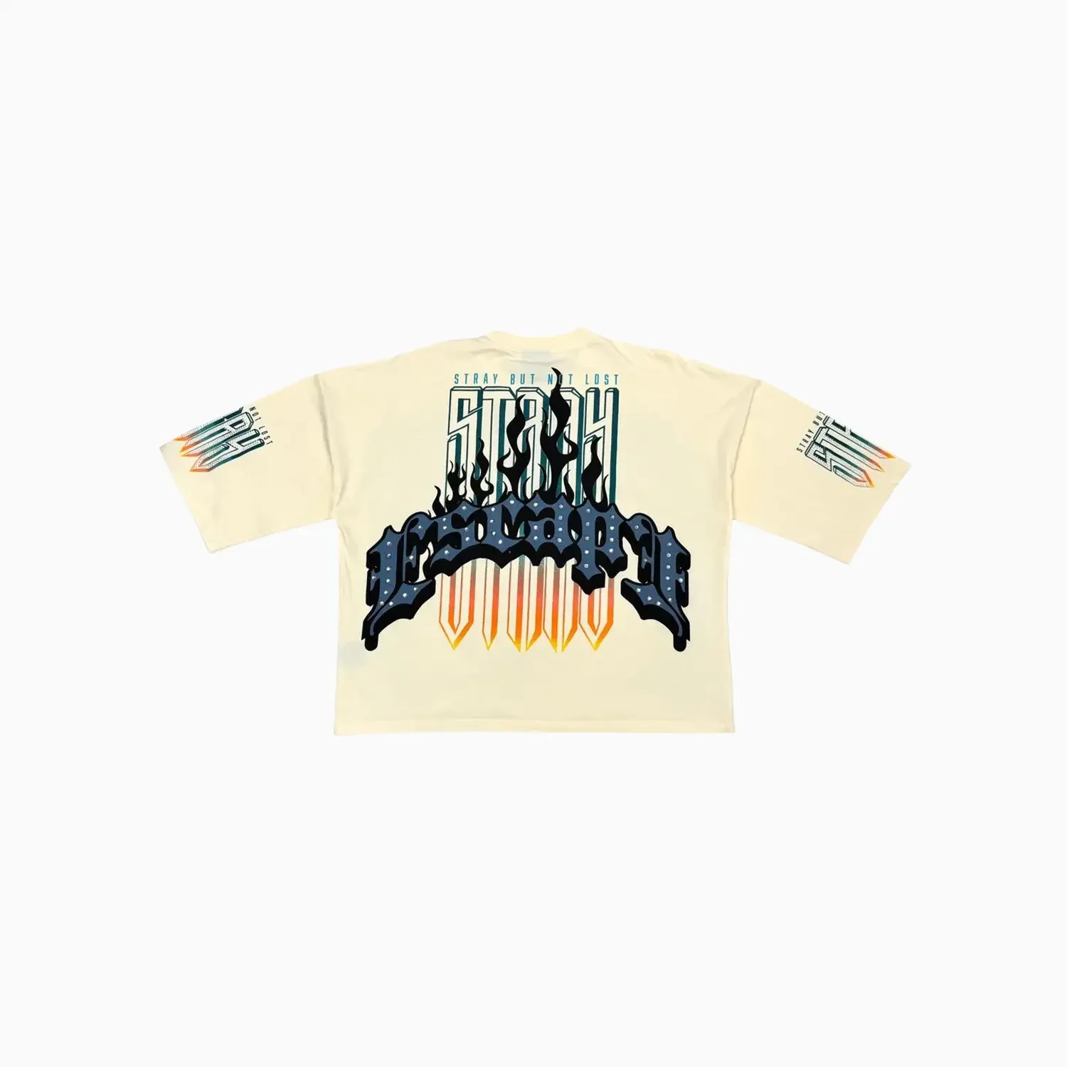 Men's Escape Stray Graphic Wide Crop Fit T-Shirt - Image 3