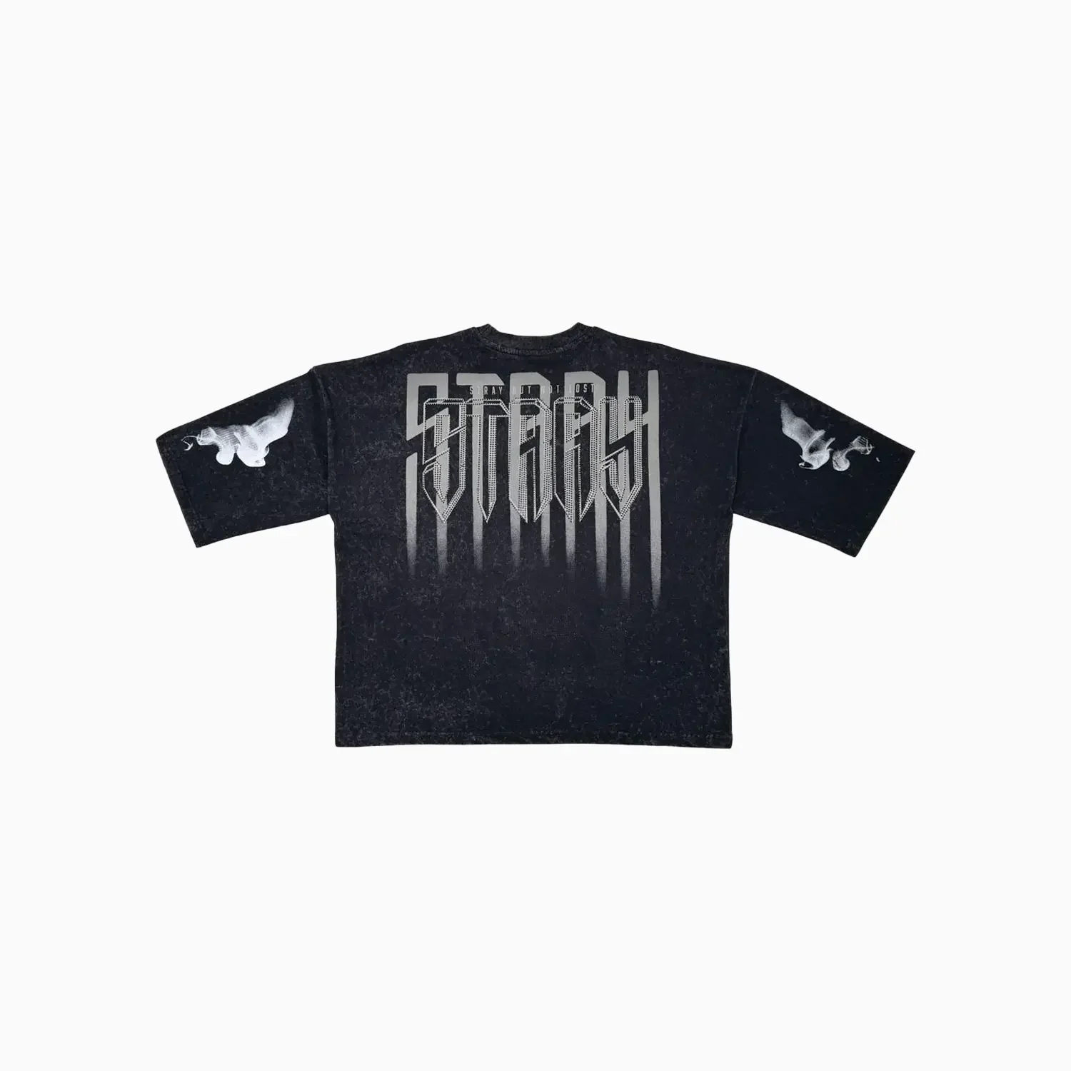 Men's Monarch Digital Skull Oversized Graphic T-Shirt - Image 4