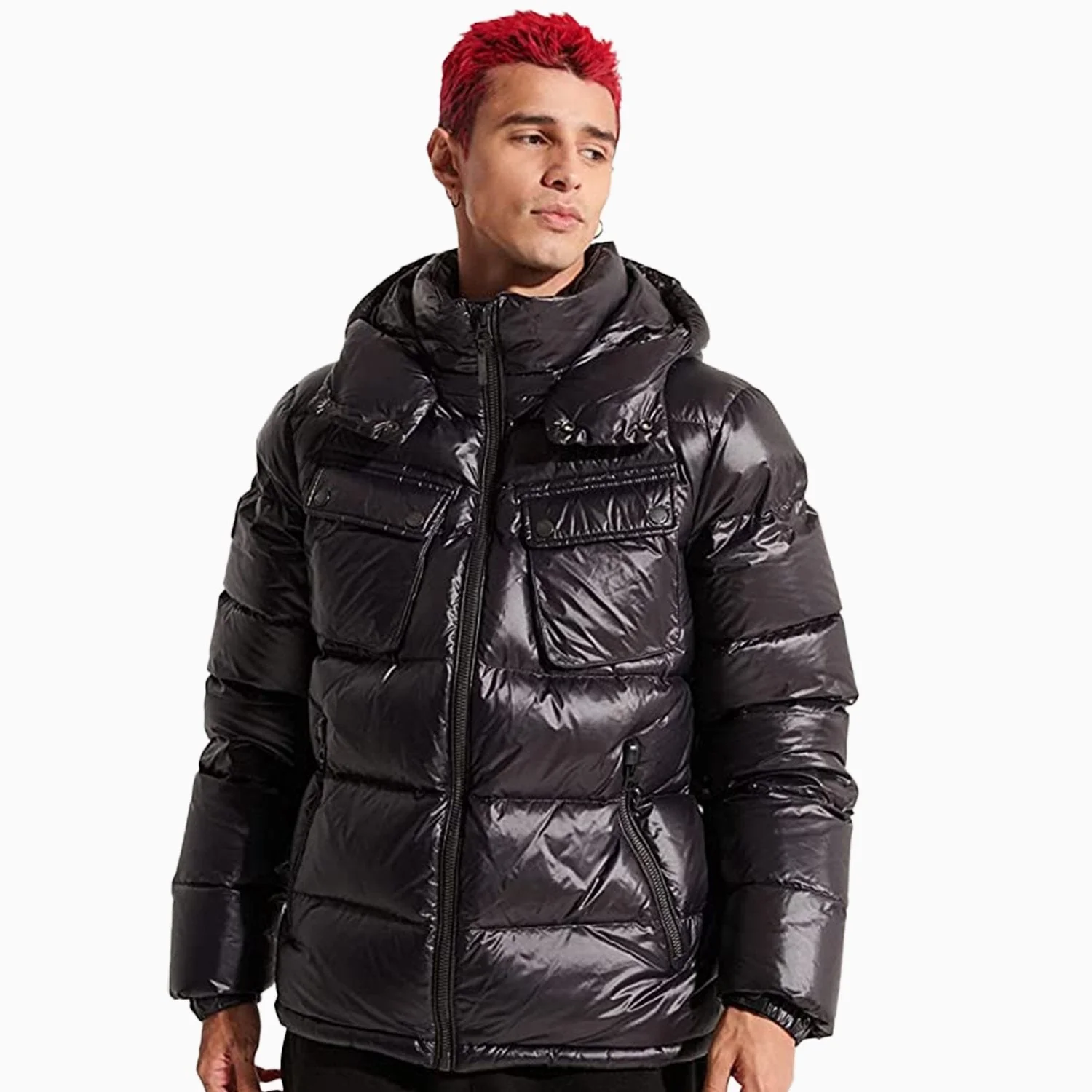 Men's Mountain Hooded Down Puffer Jacket - Image 4