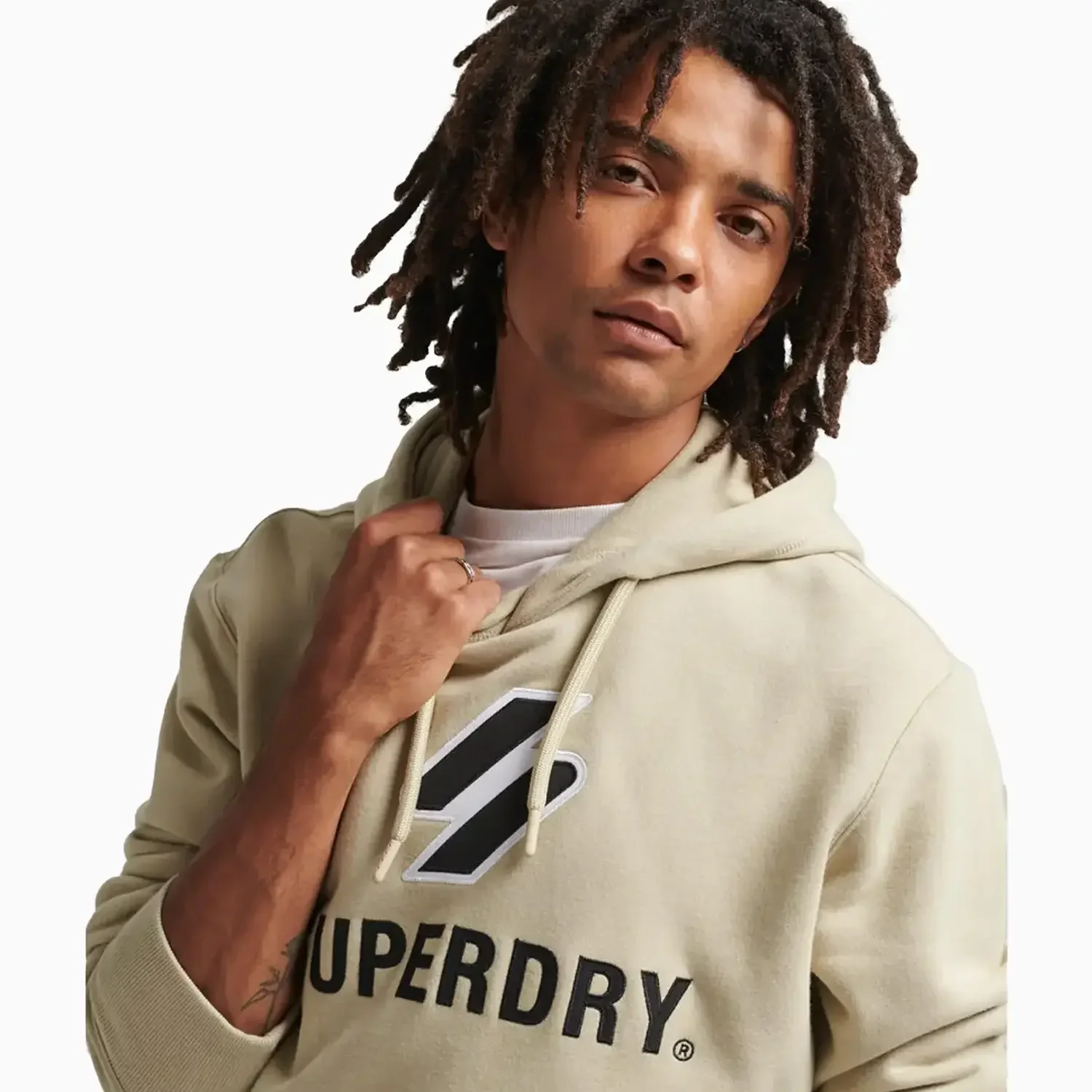 Men's Stacked Applique Logo Hoodie - Image 4