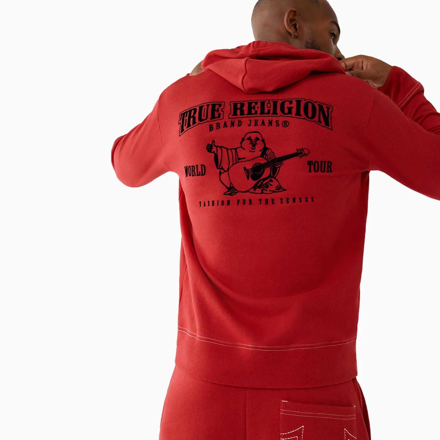 Men's Buddha Logo Zip Hoodie - Image 4