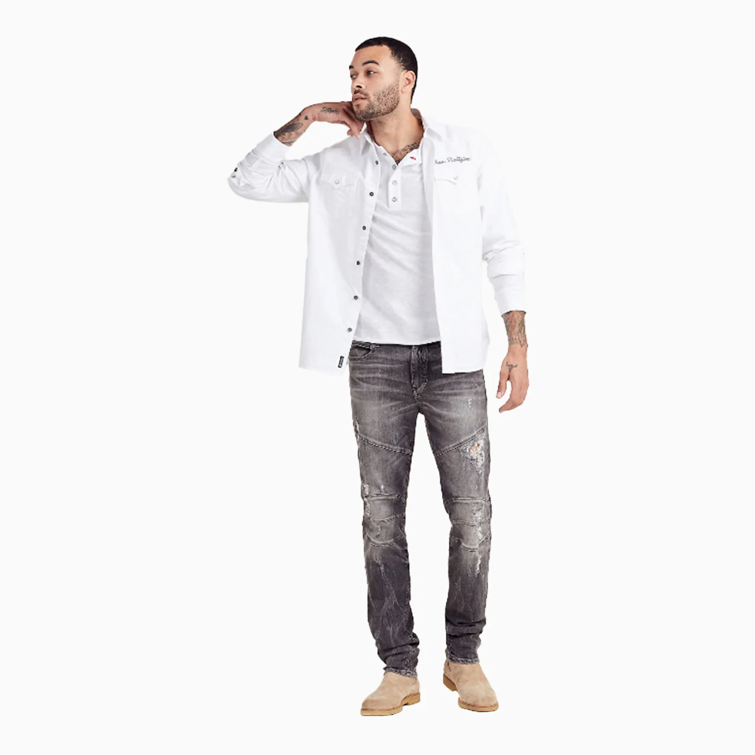 Men's Triple Needle Western Shirt - Image 3