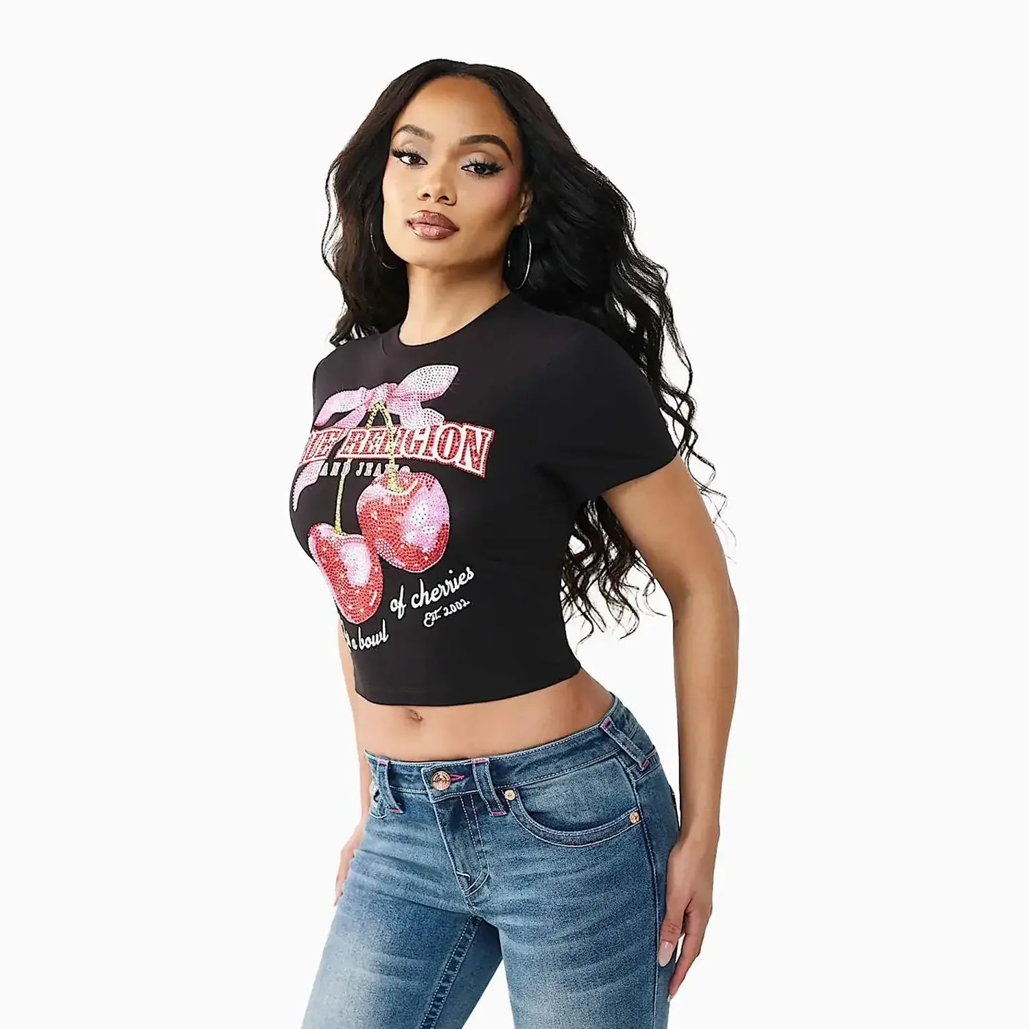 Women's Cherry Short Sleeve Baby T-Shirt - Image 2