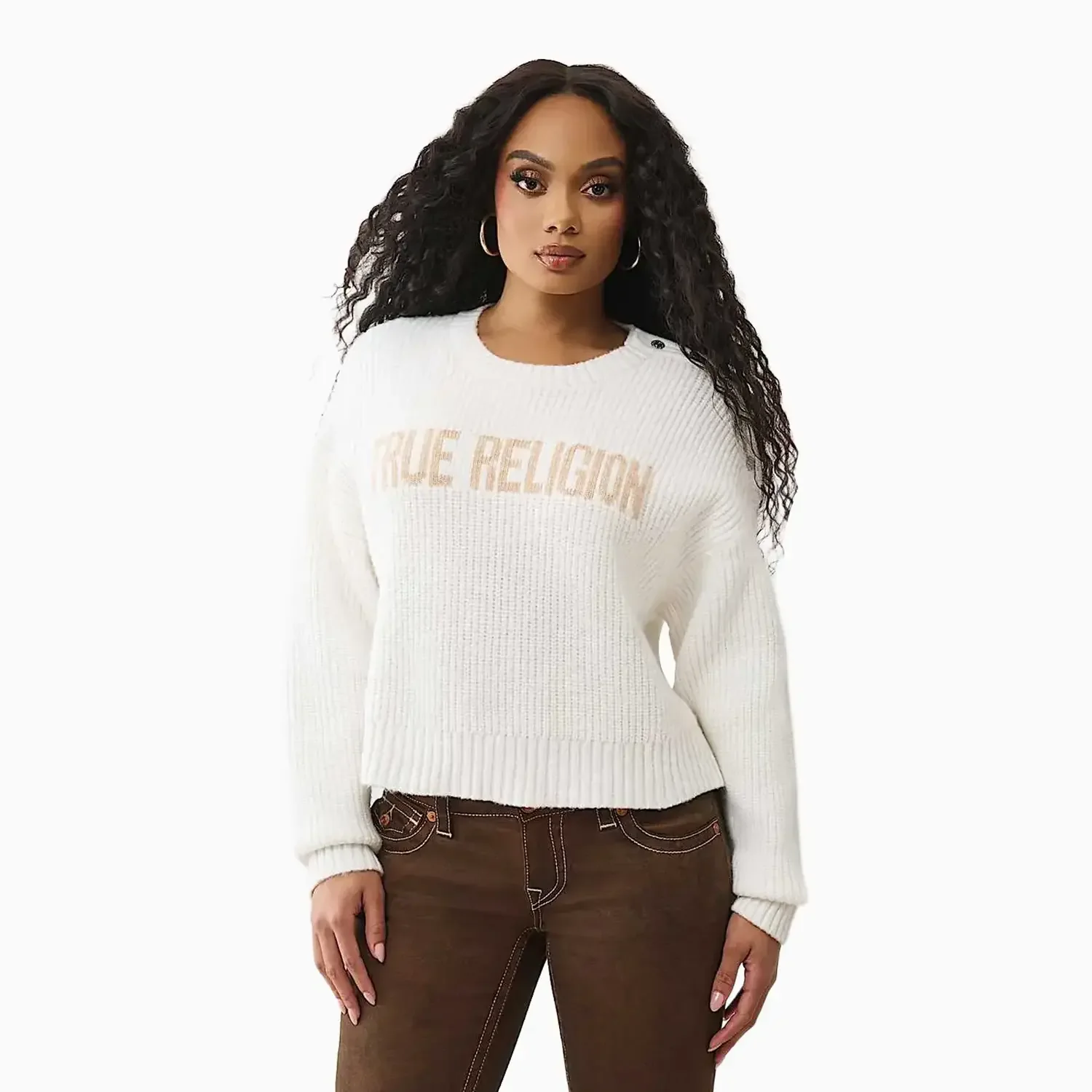 Women's Convertible Cold Shoulder Sweater - Image 4