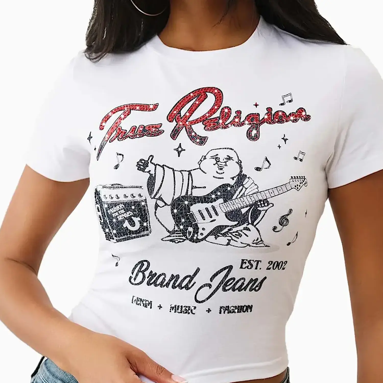 Women's Crystal Buddha Baby T-Shirt - Image 4