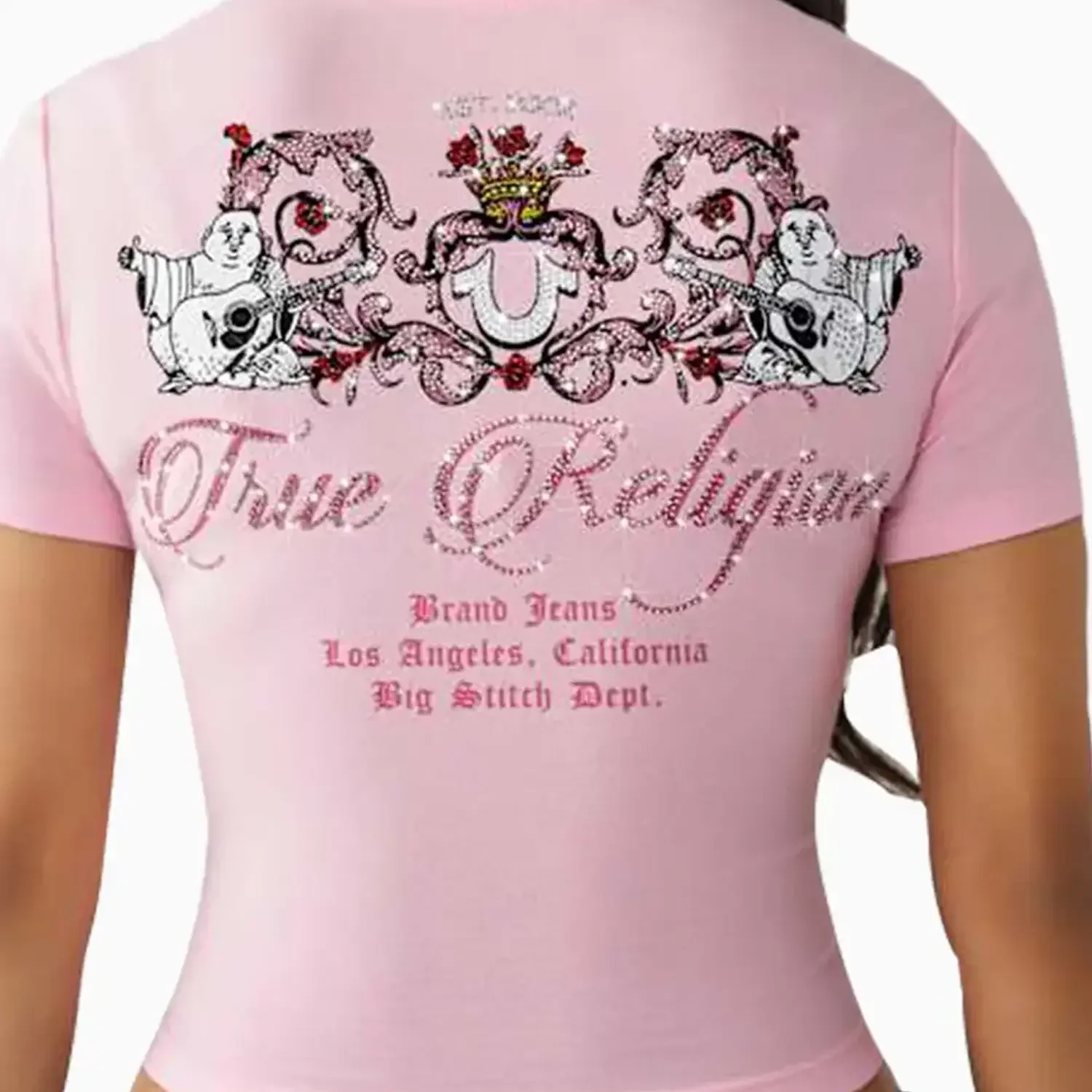 Women's Crystal Buddha Baby T-Shirt - Image 4