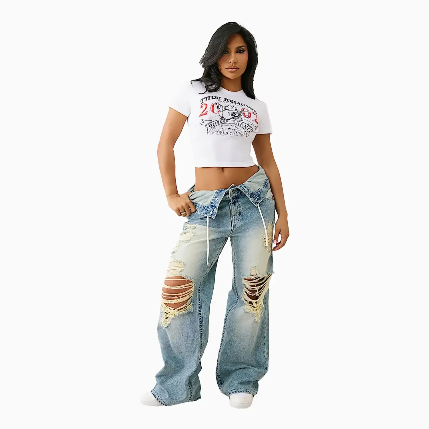 Women's Crystal OG World Tour Buddha Baby T-Shirt - Image 2