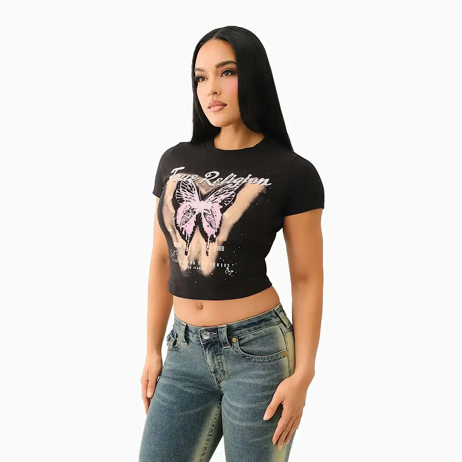 Women's Crystl Butterfly Baby T-Shirt - Image 4