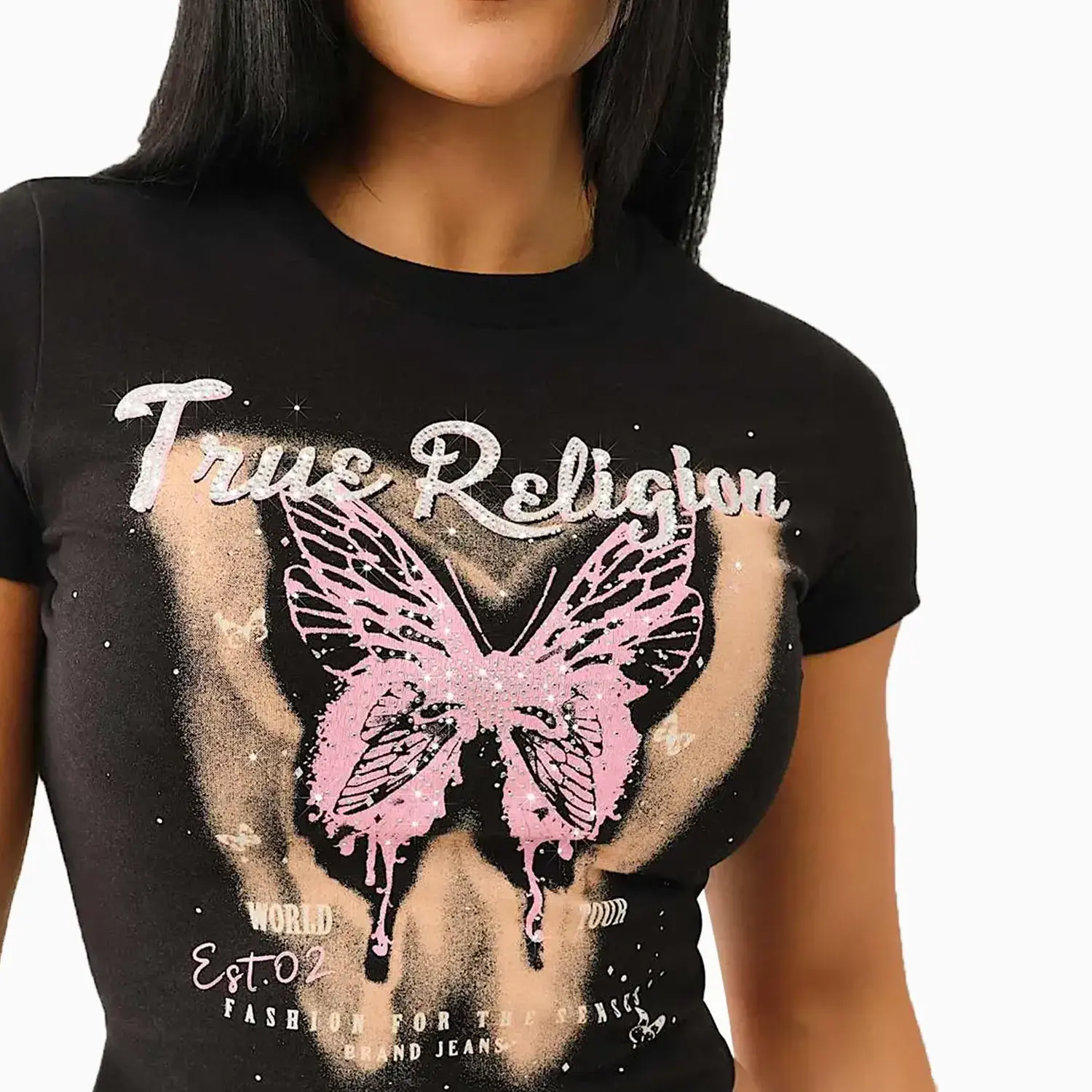 Women's Crystl Butterfly Baby T-Shirt - Image 5