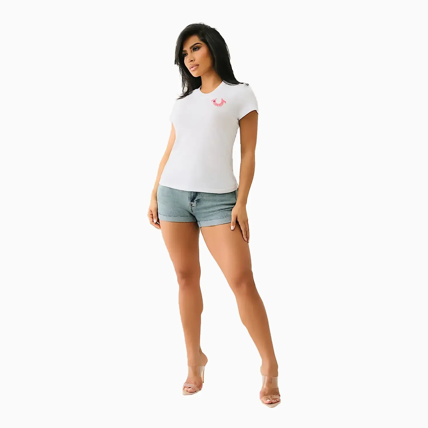 Women's I Love True Religion Embroidered Short Sleeve T-Shirt - Image 3