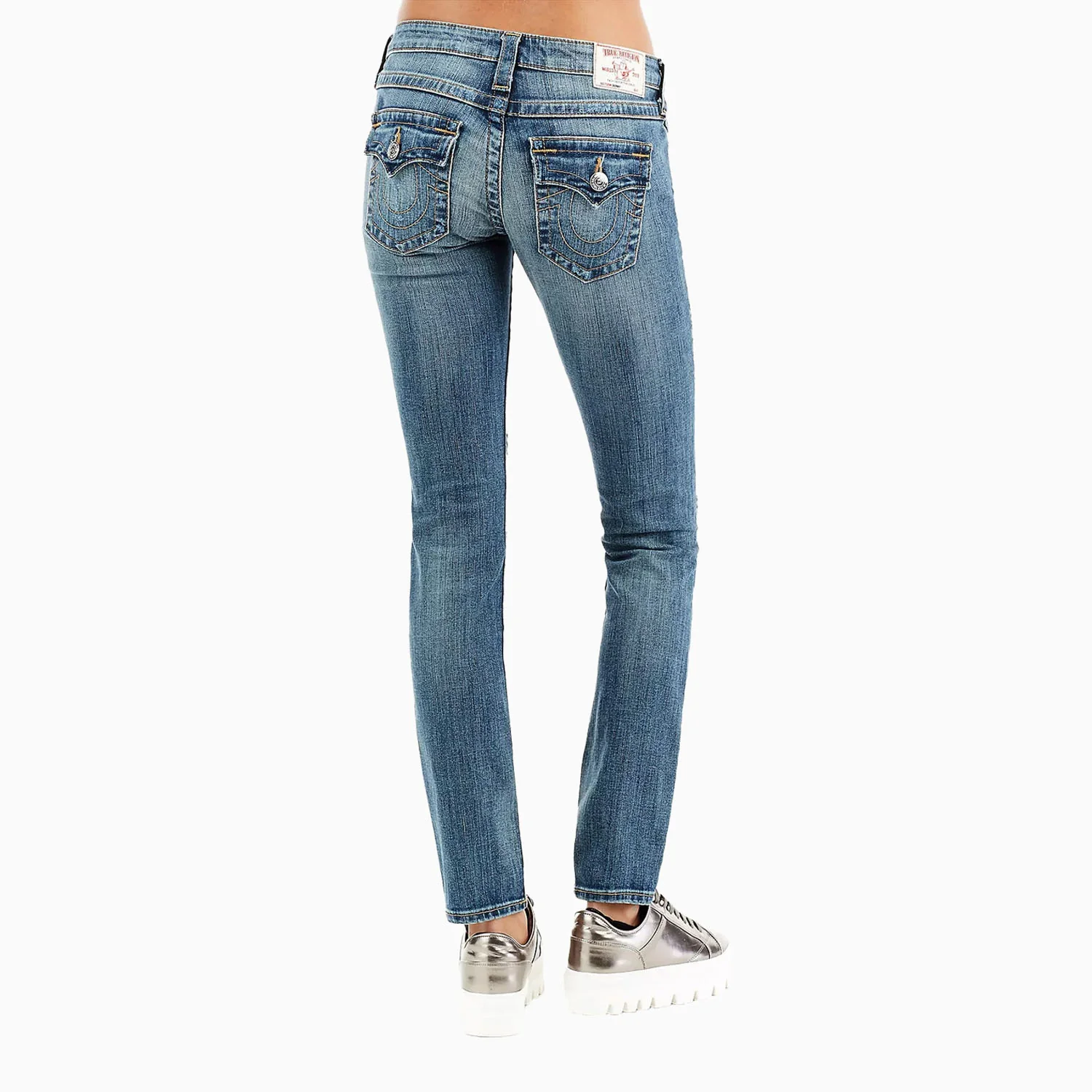 Women's Skinny Flap Ripped Jean Pant - Image 3
