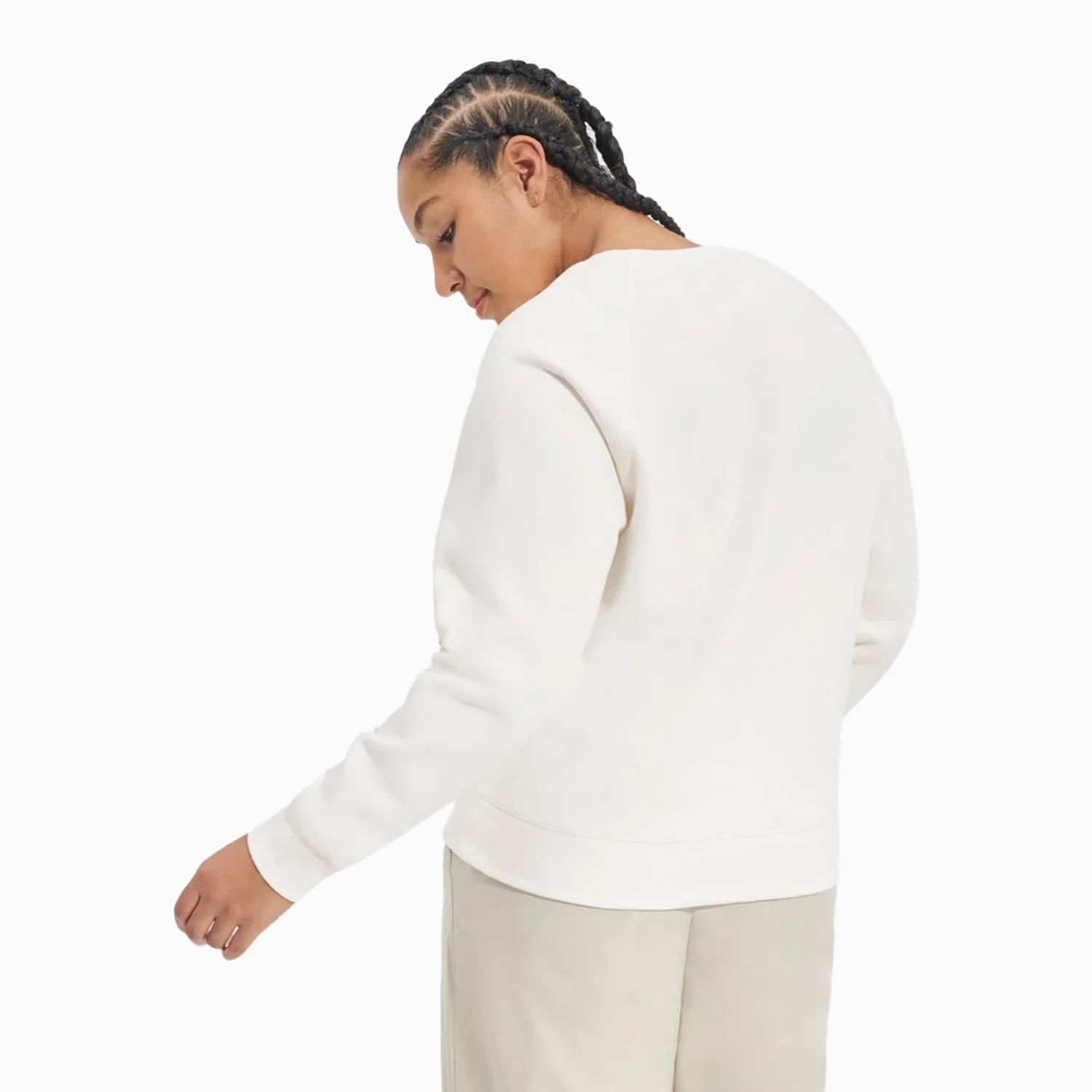 Women's Madeline Fuzzy Logo Crew Neck  Sweatshirt - Image 3