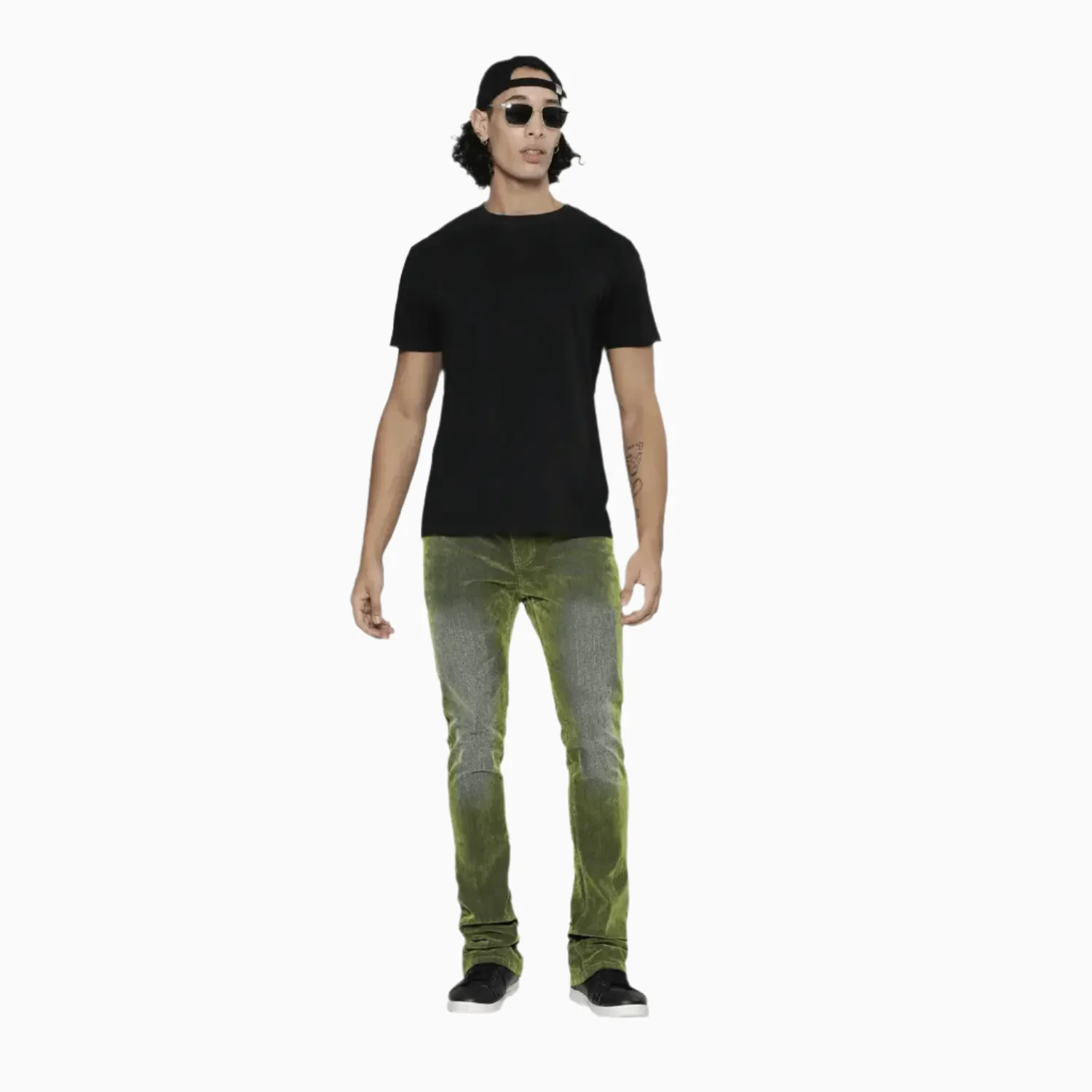 Men's Stacked Fit Jeans Pant With Stitched Hem - Image 2