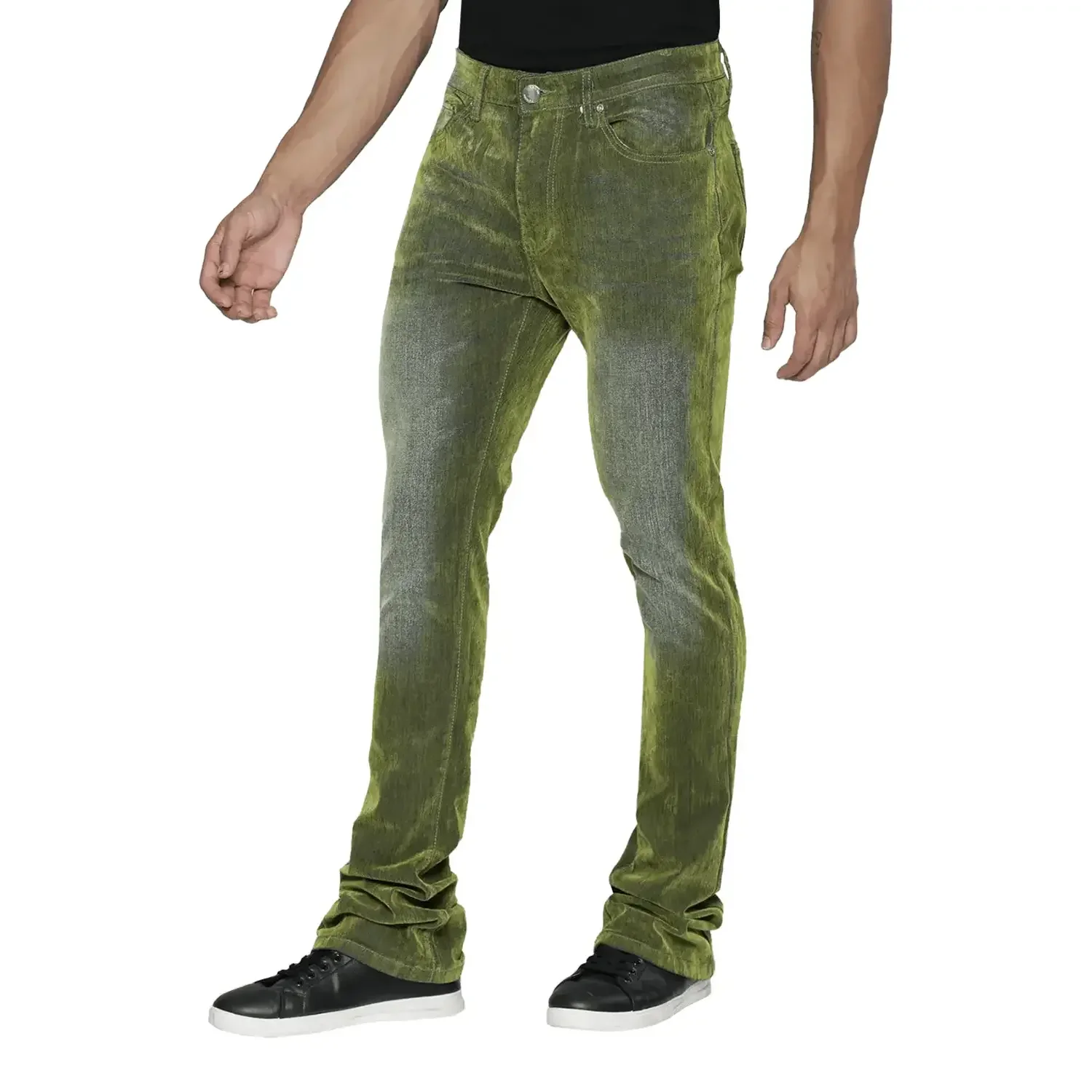 Men's Stacked Fit Jeans Pant With Stitched Hem - Image 9
