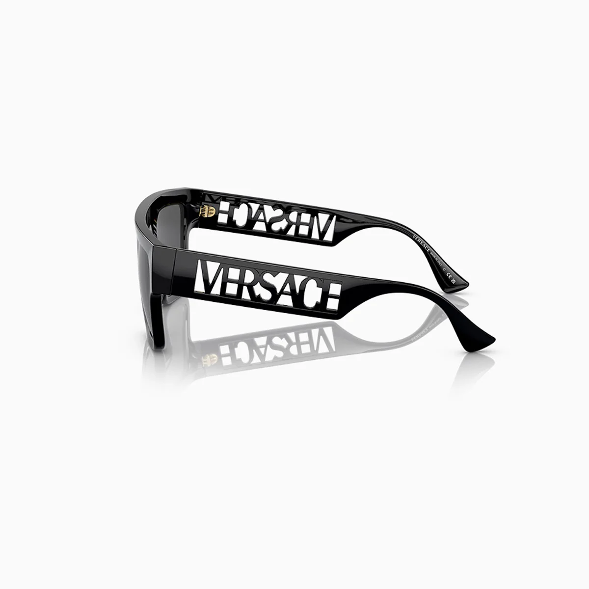 Women's Versace Black Dark Grey Sunglasses - Image 3