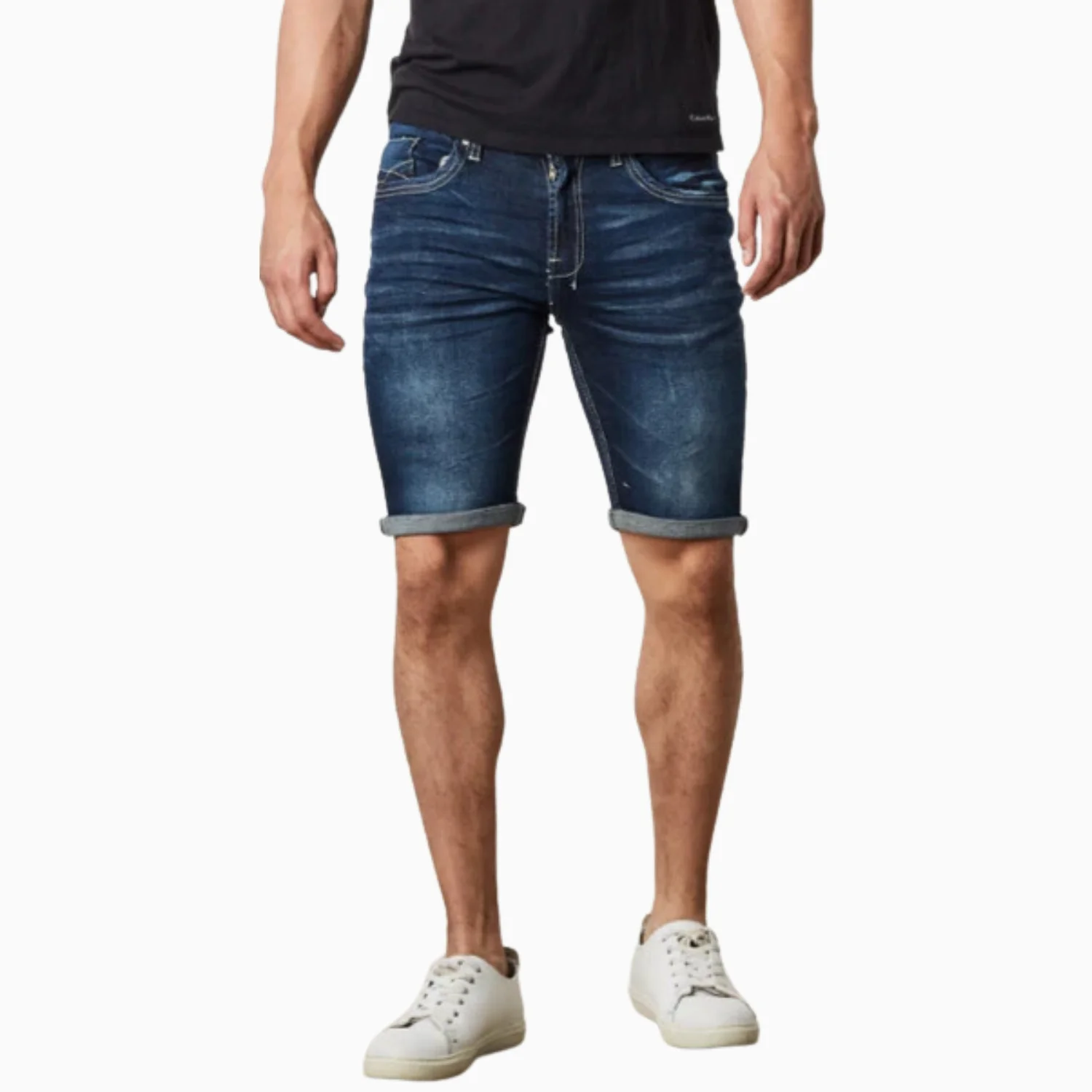 Men's Slim Fit Stretch Denim Shorts